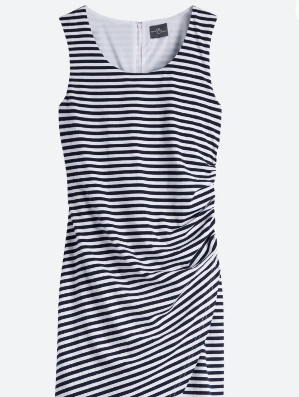 41 Hawthorn Striped Sleeveless Midi Dress in Navy and White